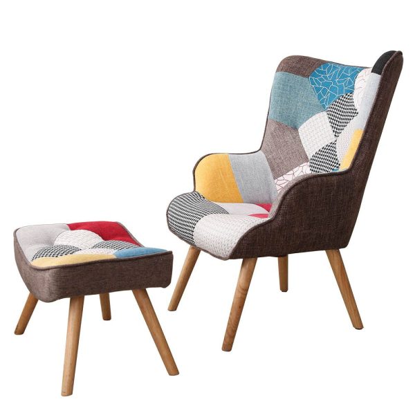 26'' Wide Armchair and Ottoman