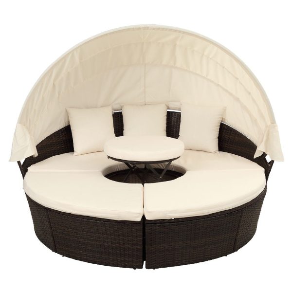 70.9'' Wide Outdoor Wicker Patio Daybed